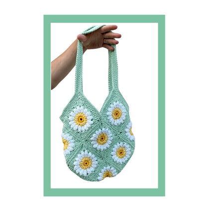 Crochet Daisy bag kit -  various colours. Make your own lovely Daisy bag with this diy crochet kit