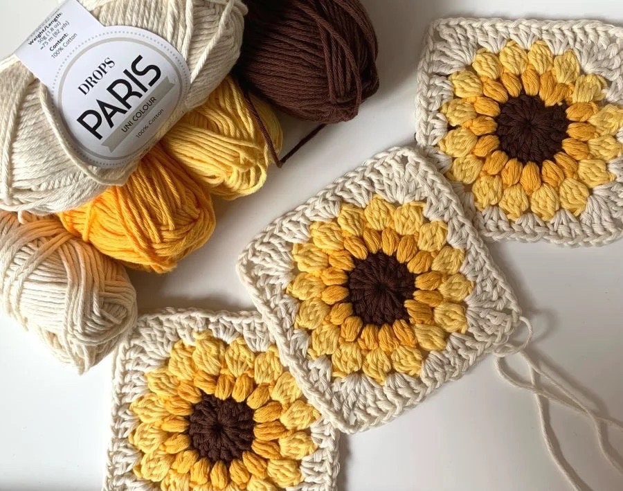 Sunflower Crochet Bag pattern - PDF PATTERN - instant download