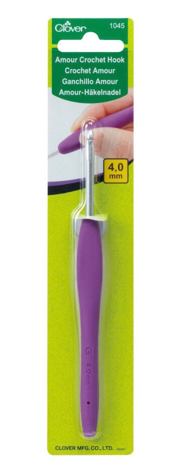 crochet hook by Clover - Clover amour crochet hook - all sizes
