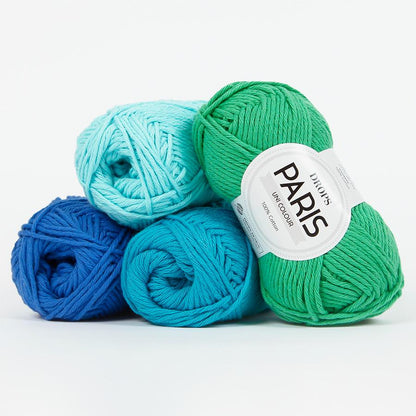 Drops Paris cotton yarn - 100% cotton aran. Soft, fun cotton yarn for all your crochet and knit projects. 50g