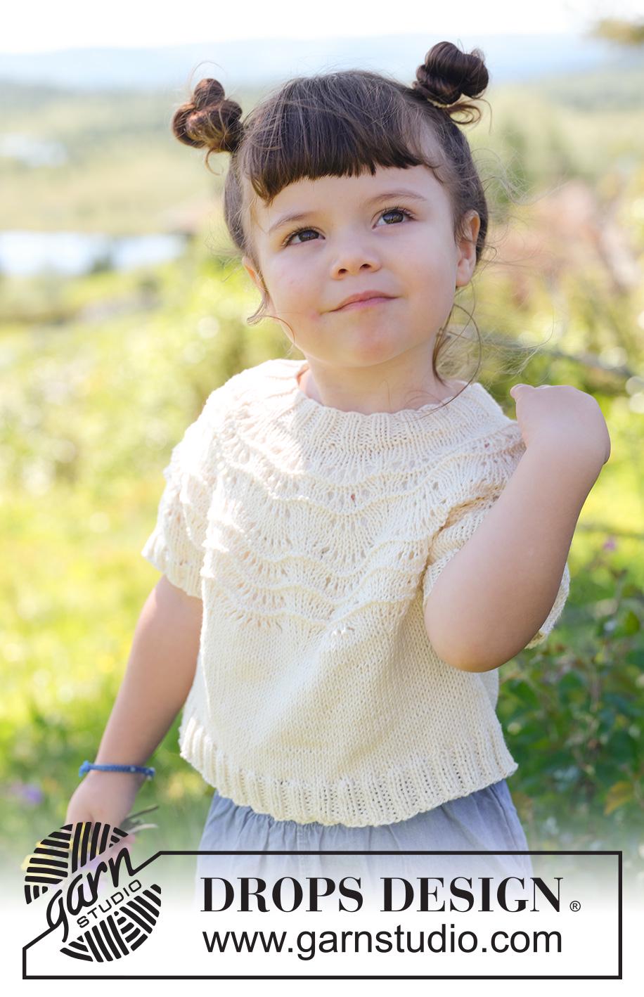 Cute knitted jumper for children - KNITTING KIT - marshmallow morning - yarn and knitting pattern kit - sizes 2 - 12 years