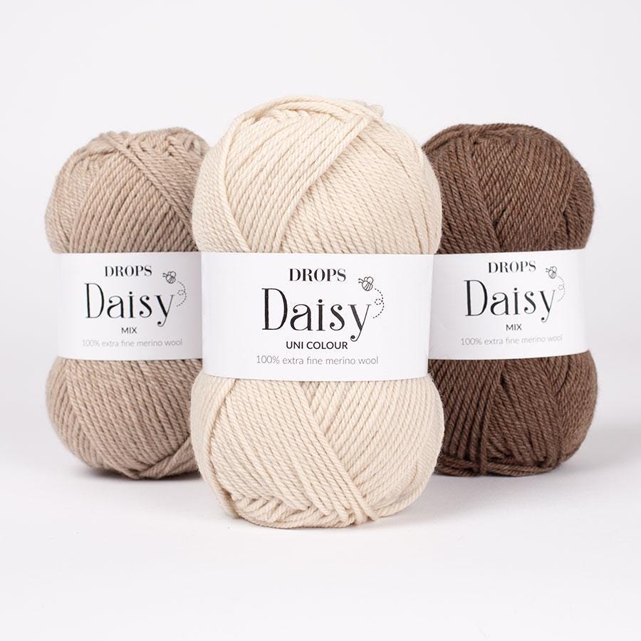 CUTE KNIT KIT - Jumper, sweater- yarn and pattern kit - Drops Daisy